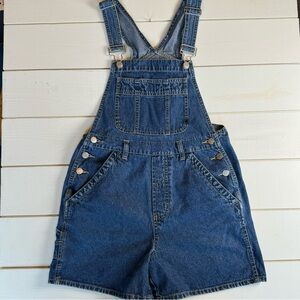NO BOUNDARIES Denim Shorts Overalls 4” inseam Medium Wash Size Junior Small